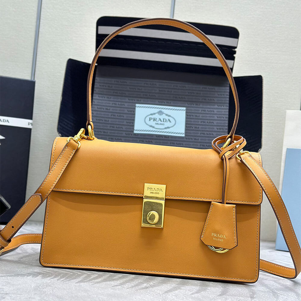 Prada Soft Sound Medium Leather Shoulder Bag - Replica Luxury Bags™