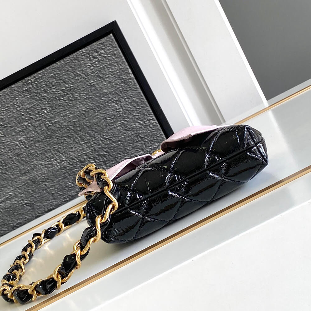 Chanel Clutch Pink Bow Kot Bag With Chain - Replica Luxury Bags™