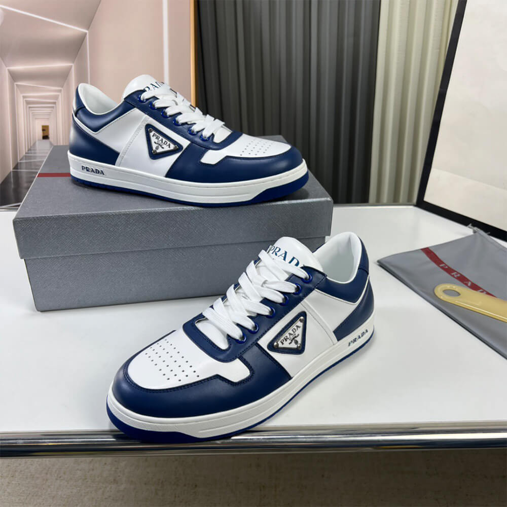 Prada Downtown Nappa Leather Sneakers Shoes - Replica Luxury Bags™