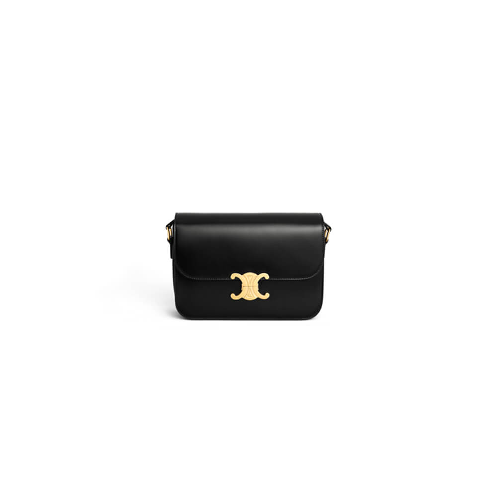 Celine Classique Triomphe Bag In Shiny Calfskin - Replica Luxury Bags™