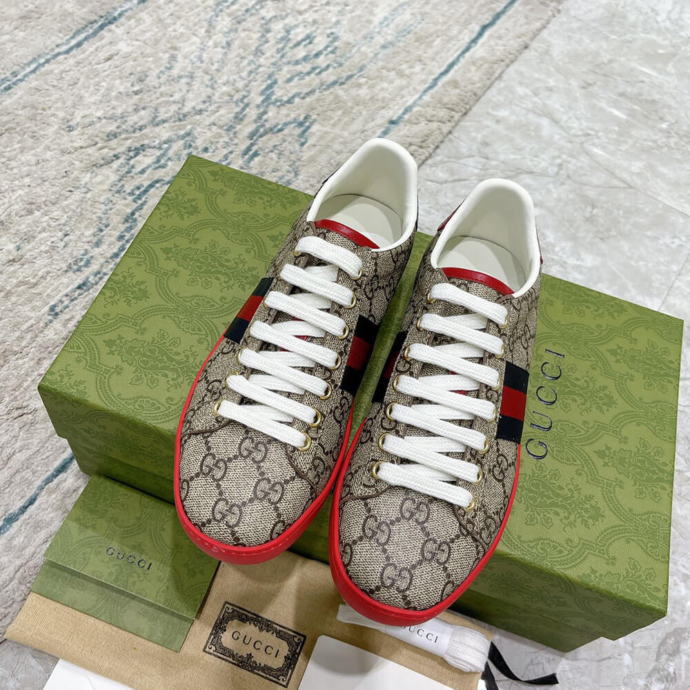 Gucci Ace GG Supreme sneaker with bees Shoes - Replica Luxury Bags™