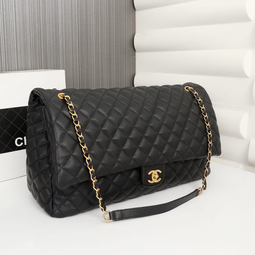 Chanel Travel Flap Bag Black - Replica Luxury Bags™