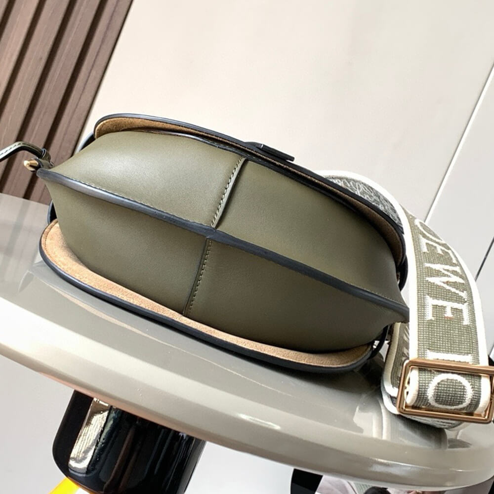 Loewe Small Gate Bag in Soft Calfskin and Jacquard - Replica Luxury Bags™