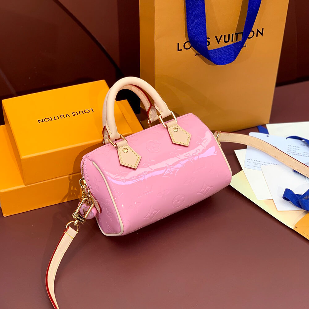 LV Nano Speedy Bag in Pink - Replica Luxury Bags™