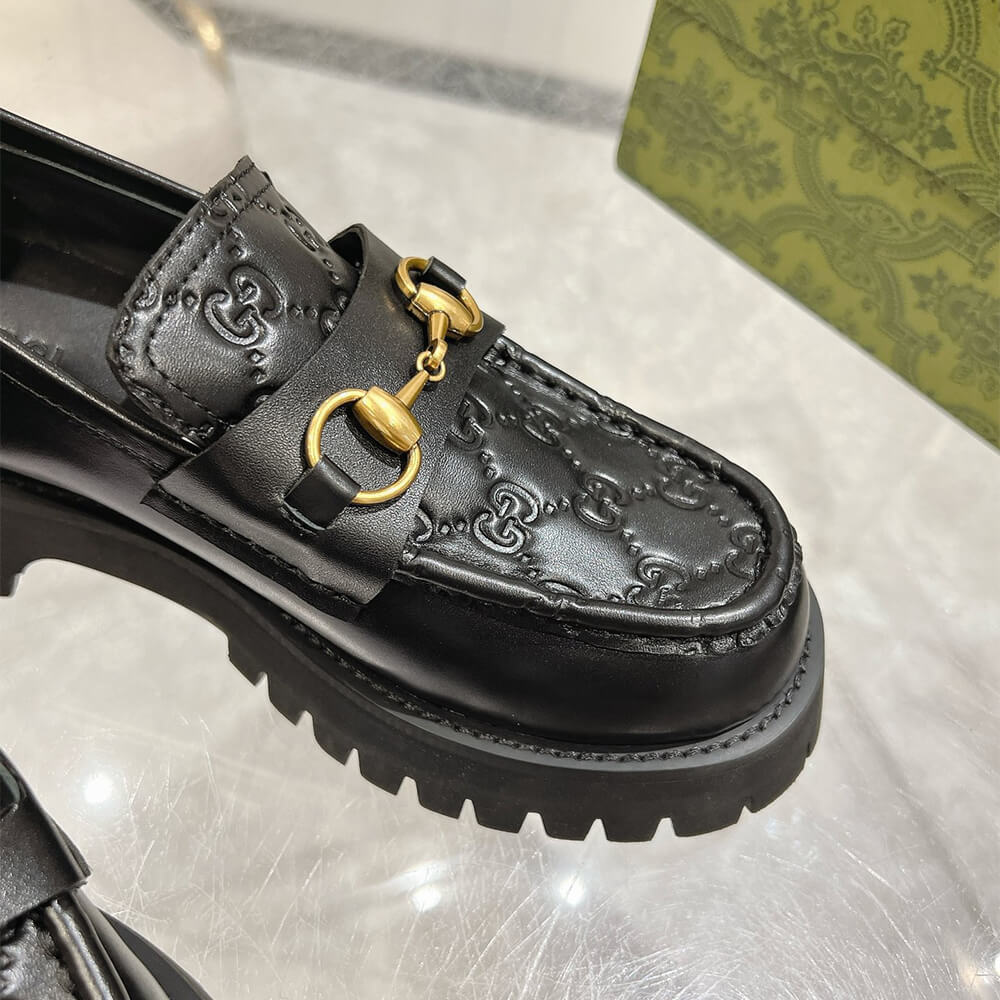 Gucci Women s Horsebit loafer with lug sole Shoes - Replica Luxury Bags™