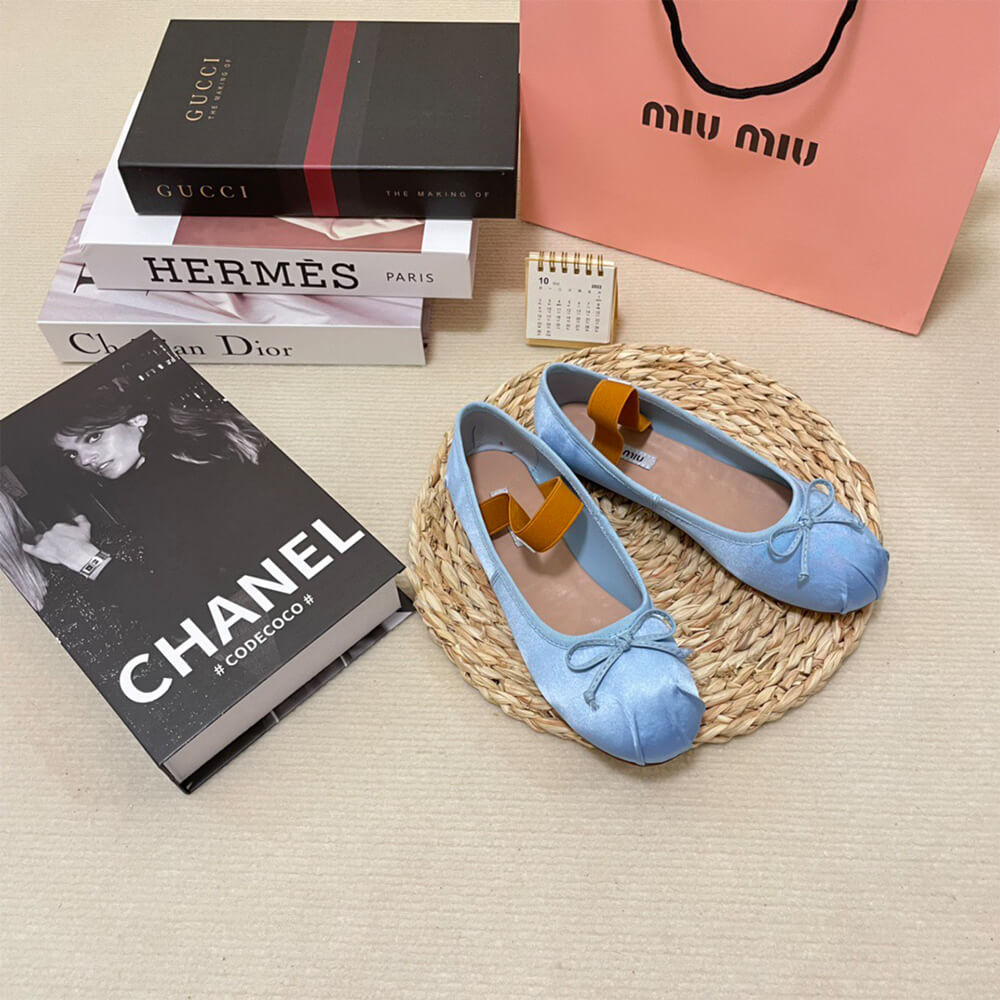 MiuMiu Satin ballerinas Shoes - Replica Luxury Bags™