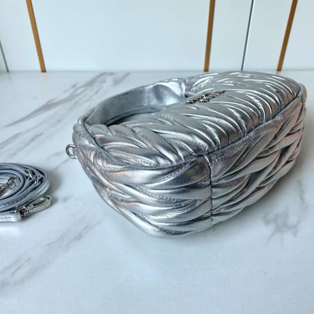 Miumiu Small Wander Matelasse Nappa Leather Hobo Bag - Replica Luxury Bags™