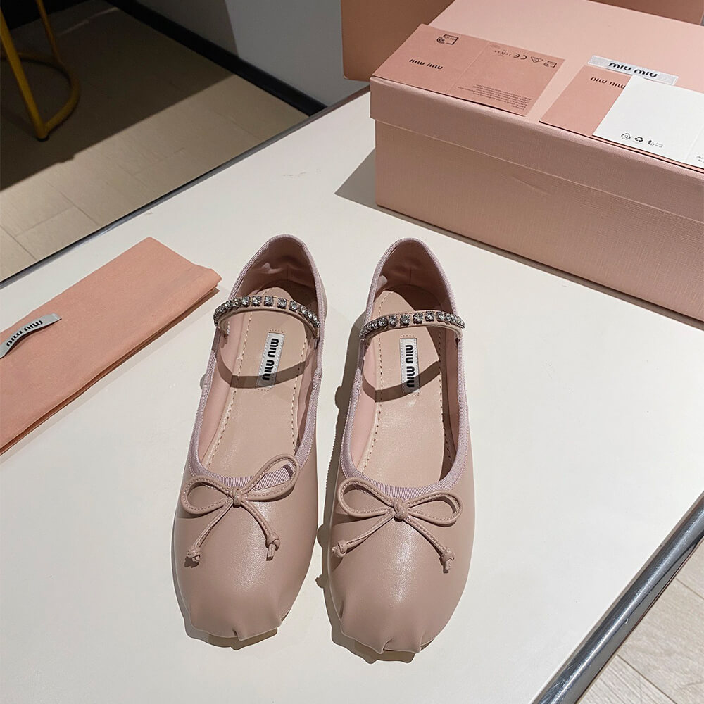 MiuMiu Leather ballerinas Shoes - Replica Luxury Bags™