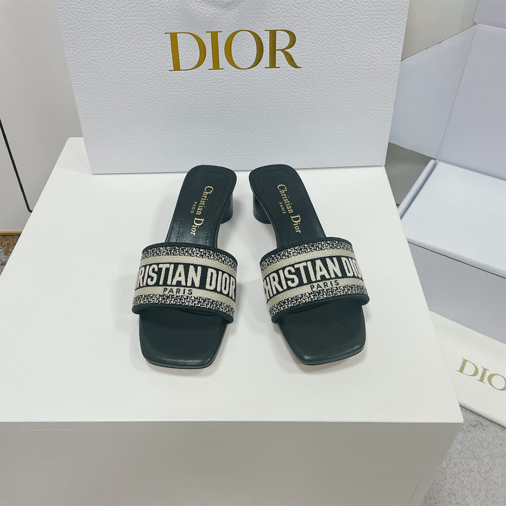 Dior Dway Heeled Slide Shoes - Replica Luxury Bags™