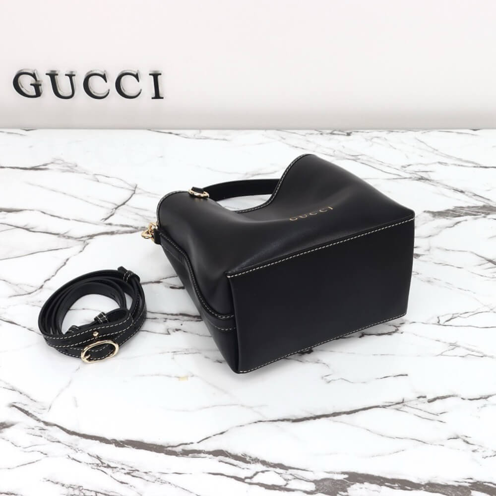 Gucci GG Emblem Mini Bucket Bag - Replica Luxury Bags™