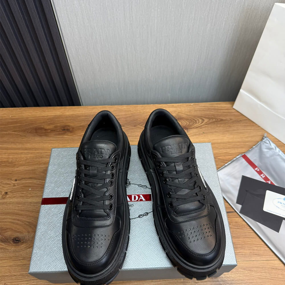 Prada Leather Sneakers Shoes - Replica Luxury Bags™