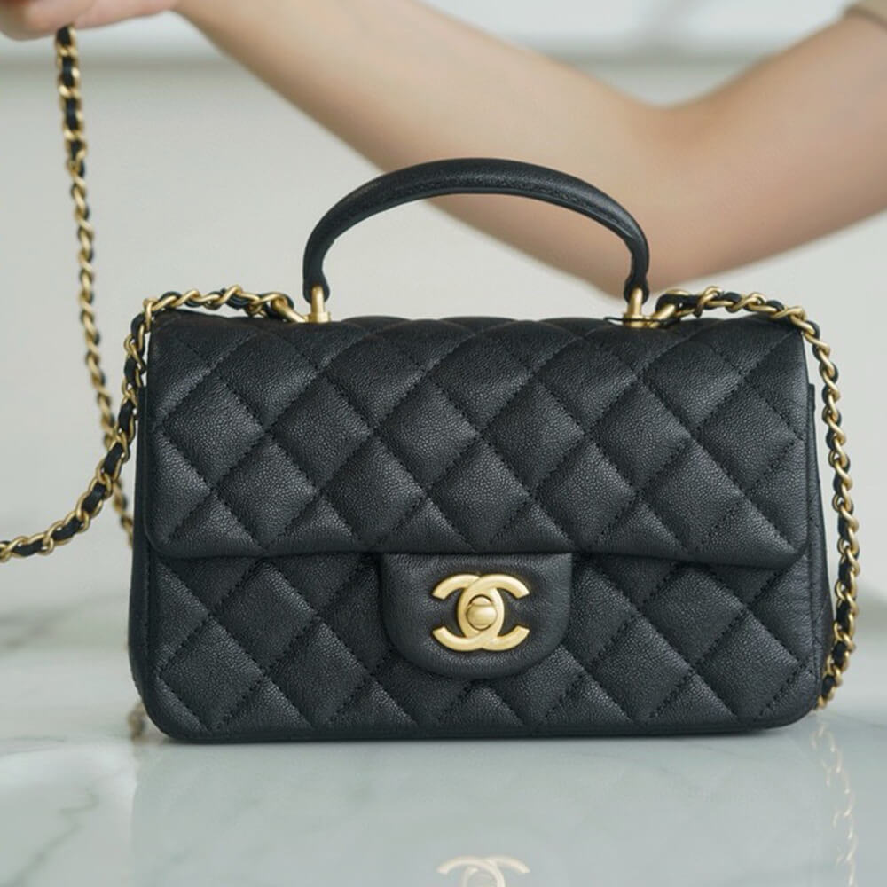 Chanel Mini Flap Bag with Top Handle - Replica Luxury Bags™