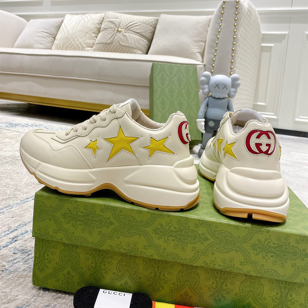 Gucci Rhyton Sneaker with Stars Shoes - Replica Luxury Bags™