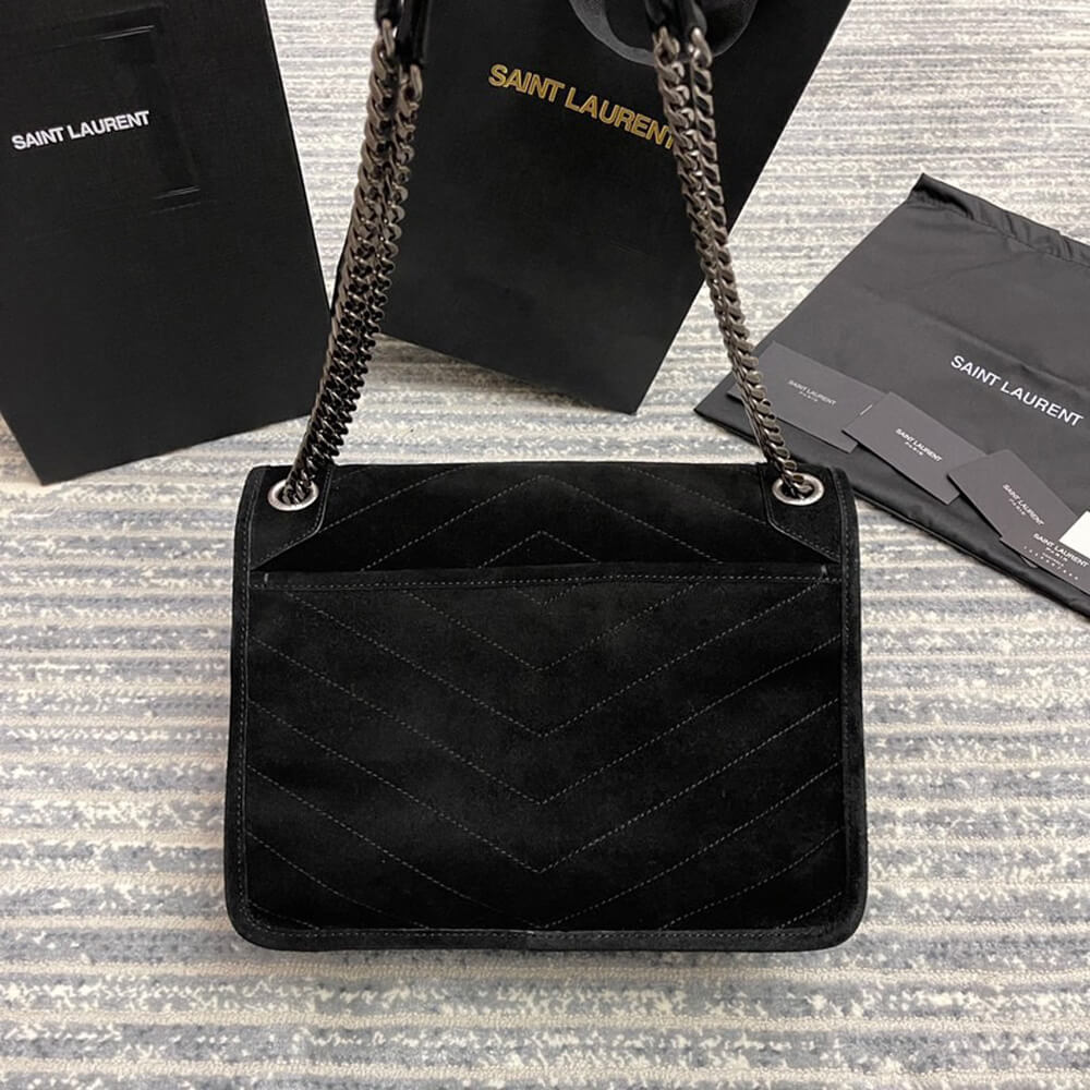 YSL Saint Laurent Niki Medium Bag in Suede - Replica Luxury Bags™