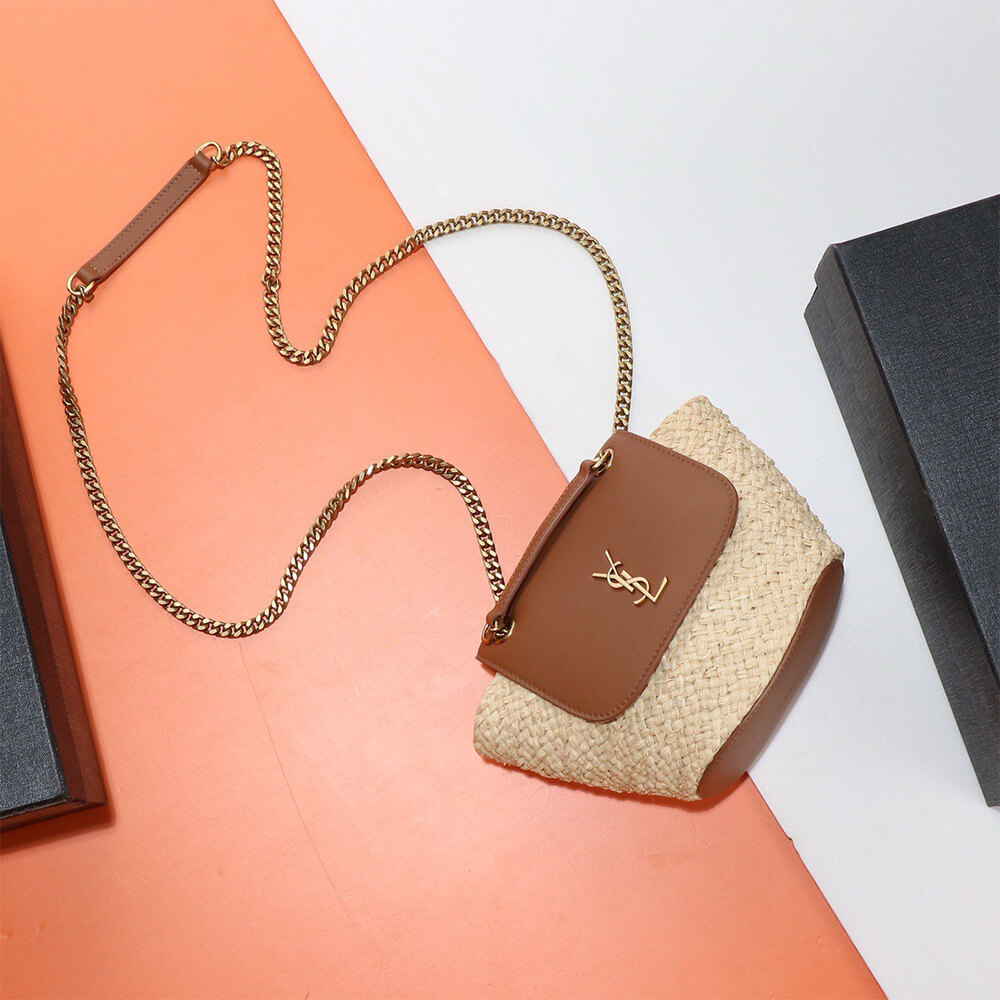 YSL Mini Manon Bag in Raffia - Replica Luxury Bags™