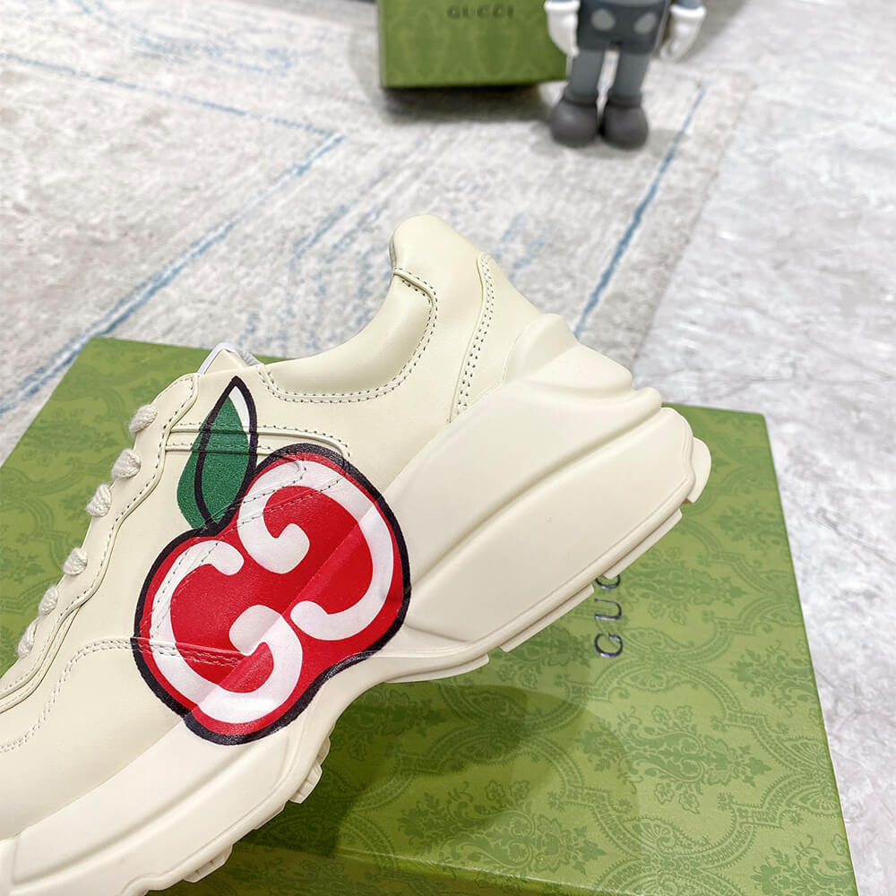 Gucci Rhyton Apple-print Sneaker Shoes - Replica Luxury Bags™