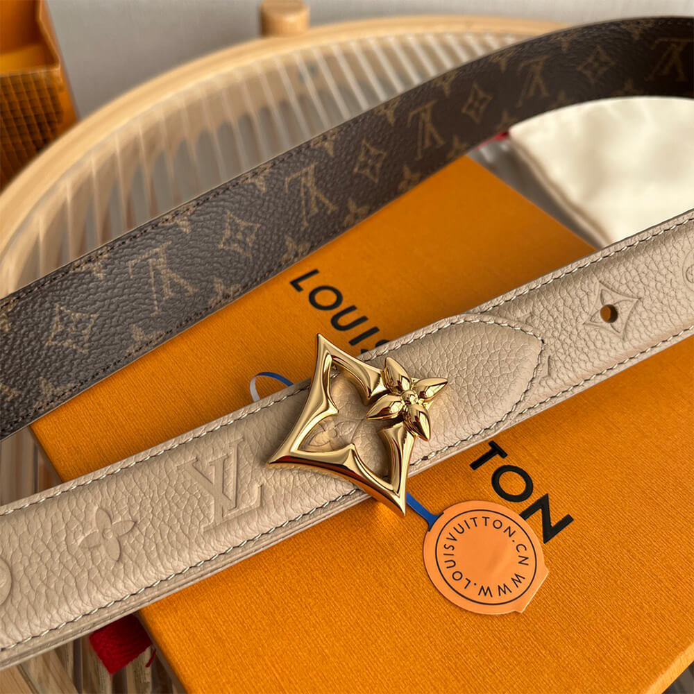 LV Flowergram 30mm Reversible Belt - Replica Luxury Bags™
