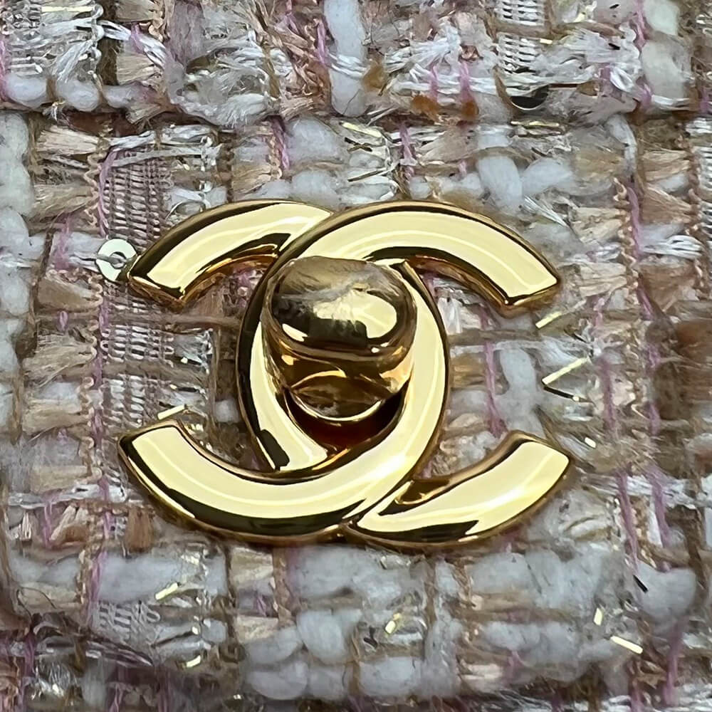 Chanel Tweed Medium Classic Flap Bag - Replica Luxury Bags™