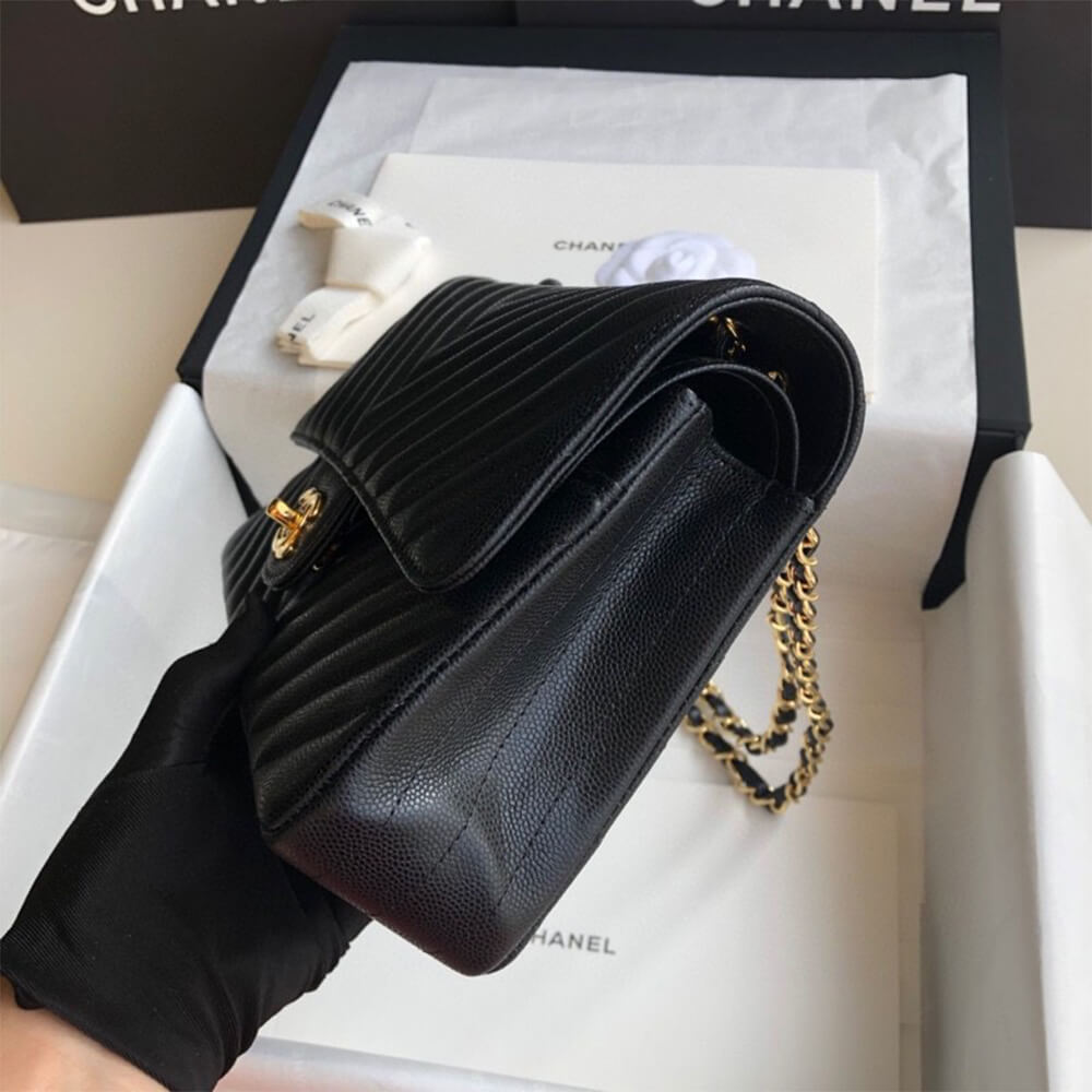 Chanel Classic Chevron Medium Flap Bag - Replica Luxury Bags™