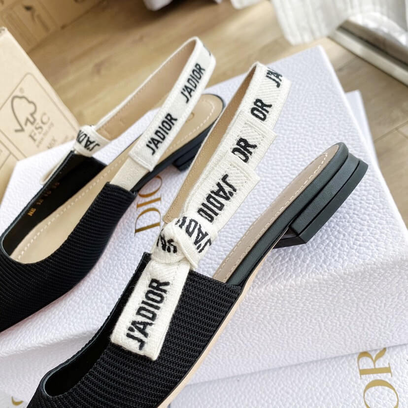 J Adior Slingback Flat Shoes - Replica Luxury Bags™