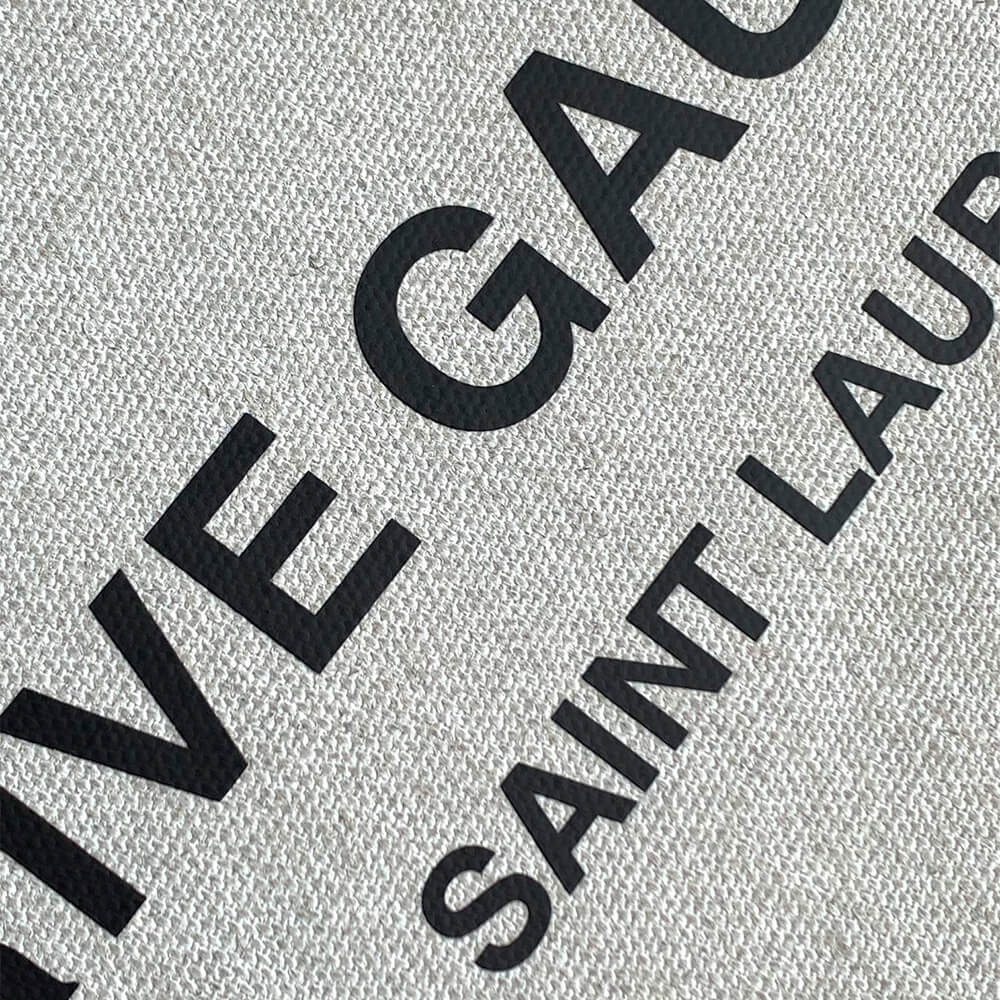 YSL RIVE GAUCHE LARGE TOTE BAG IN PRINTED CANVAS AND LEATHER - Replica Luxury Bags™