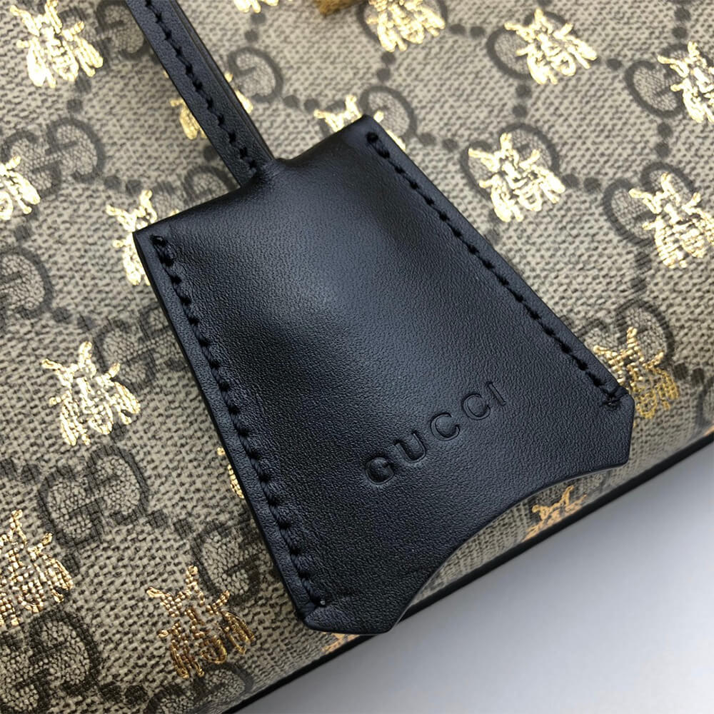 Gucci GG Padlock Small GG Bees Shoulder Bag - Replica Luxury Bags™