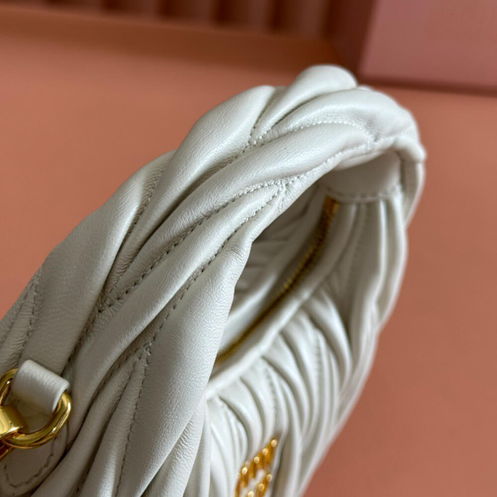 Miumiu Mini Wander Matelasse Nappa Leather Hobo Bag - Replica Luxury Bags™