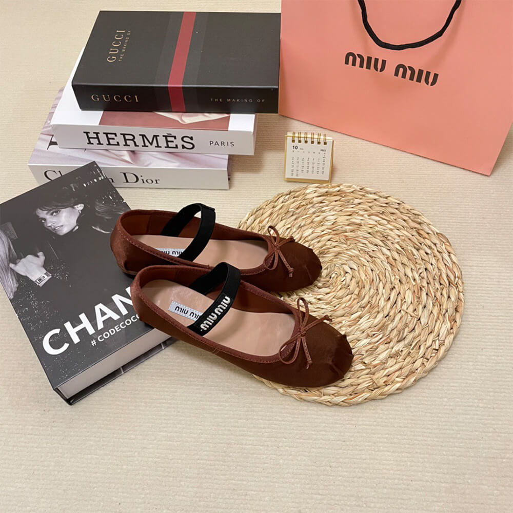 MiuMiu Satin ballerinas Shoes - Replica Luxury Bags™