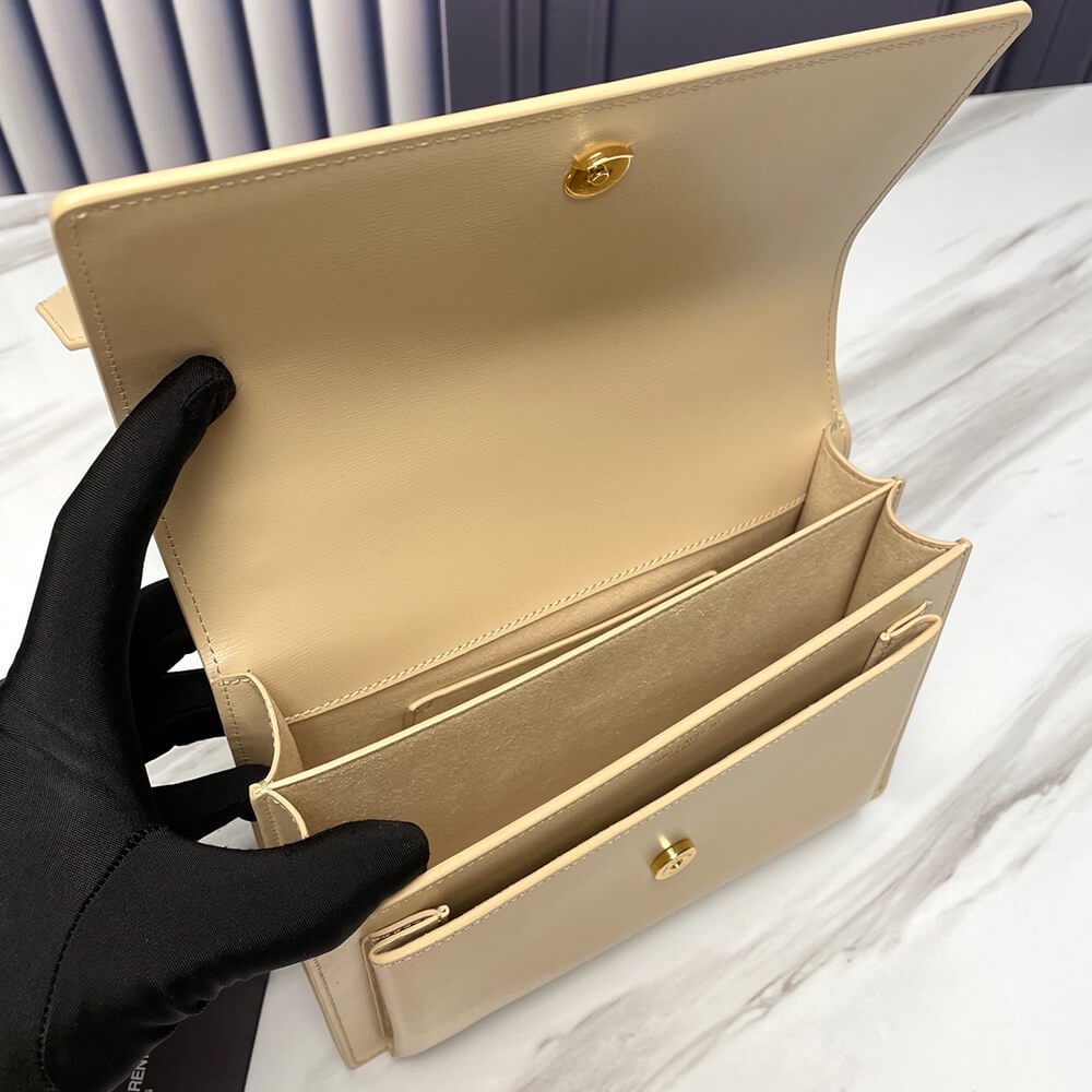 YSL Sunset Medium Chain Bag In Smooth Leather - Replica Luxury Bags™