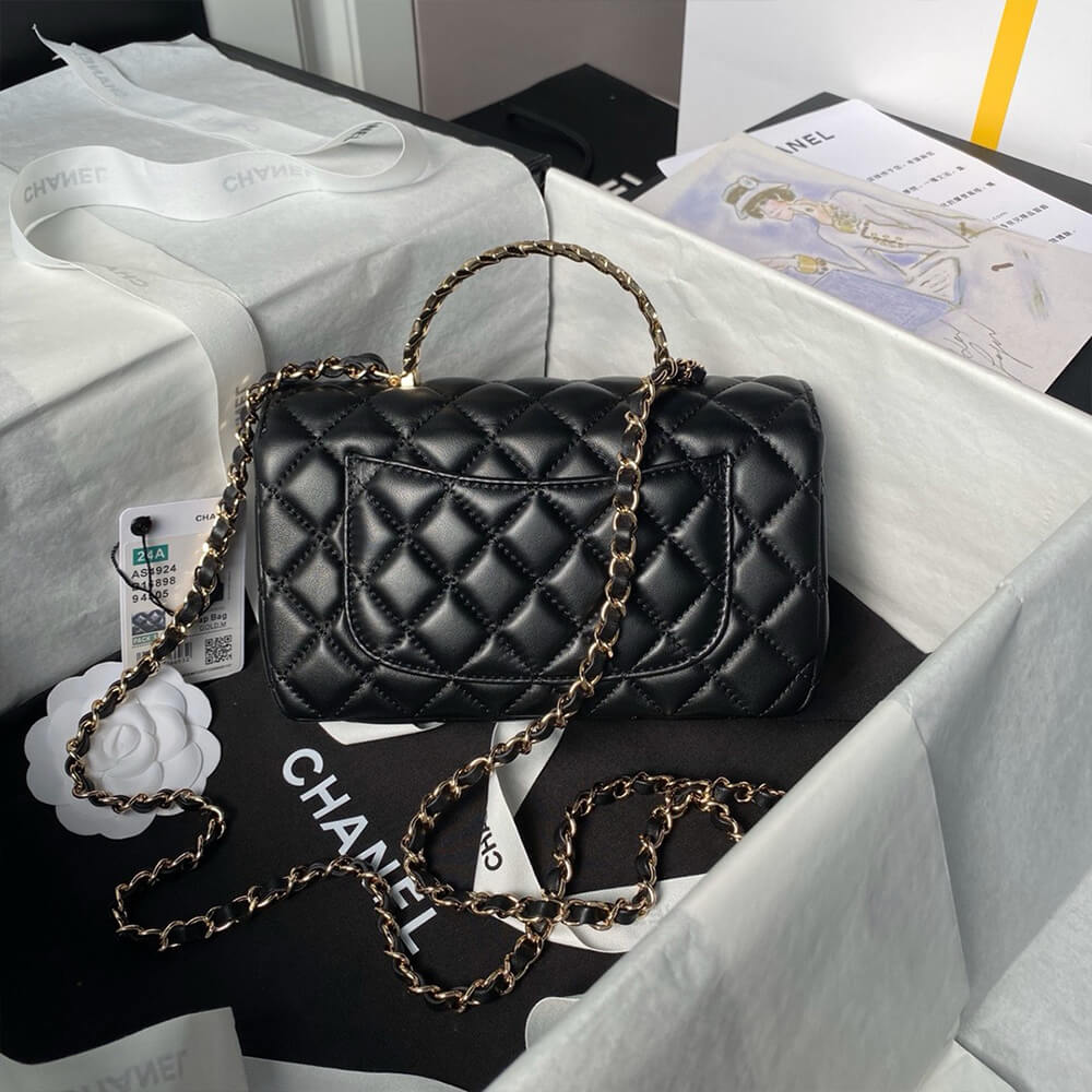Chanel Mini Flap Bag with Top Handle - Replica Luxury Bags™