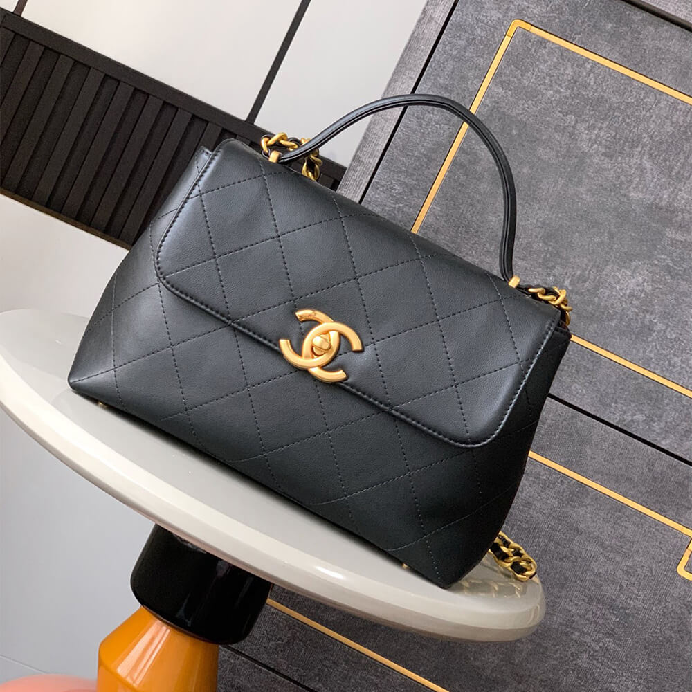 Chanel Large Flap Bag With Top Handle - Replica Luxury Bags™