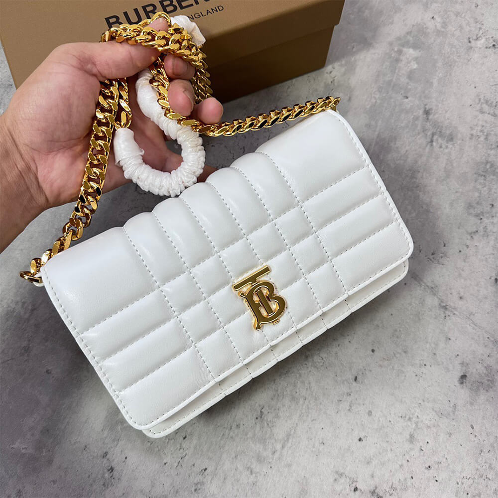 Burberry Small Lola Bag in White - Replica Luxury Bags™