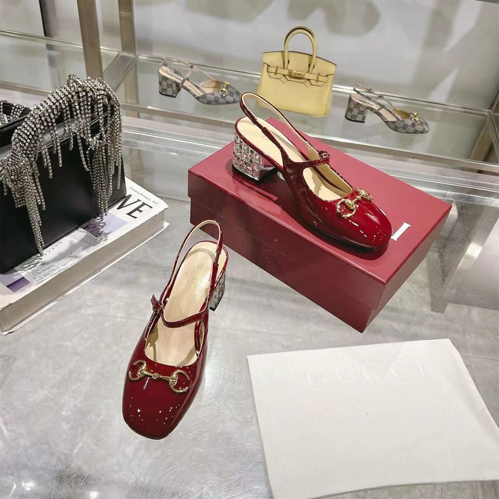 Gucci Women s Horsebit pump with Crystals Shoes - Replica Luxury Bags™