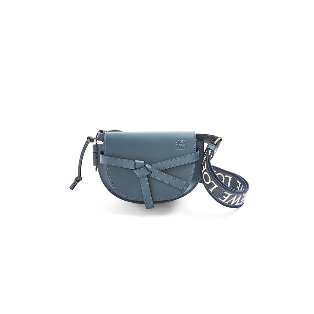 Loewe Small Gate bag in soft calfskin and jacquard - Replica Luxury Bags™