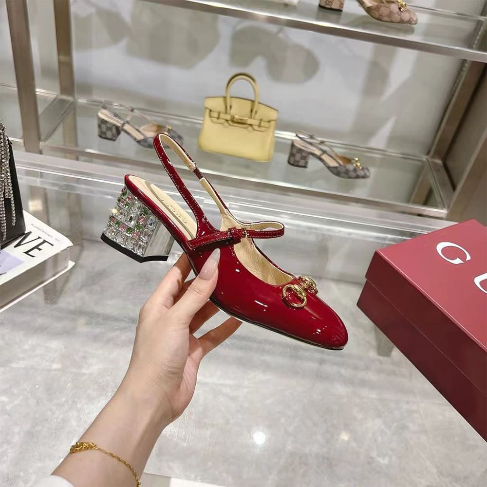 Gucci Women s Horsebit pump with Crystals Shoes - Replica Luxury Bags™
