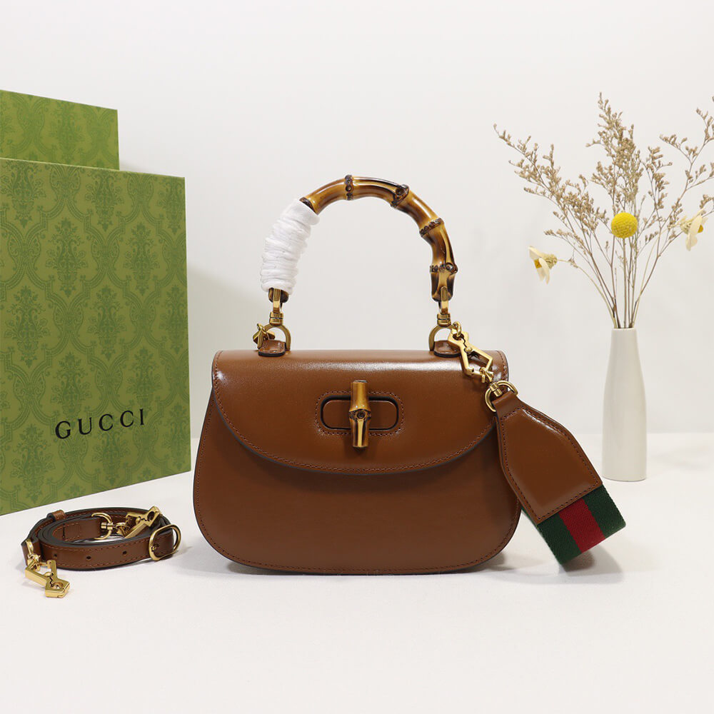 Gucci Bamboo 1947 Medium Top Handle Bag - Replica Luxury Bags™