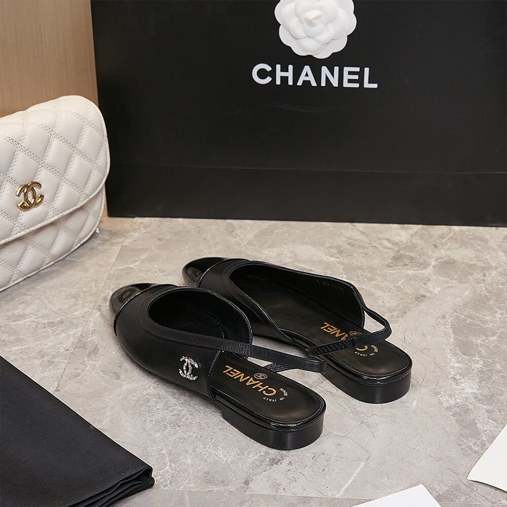Chanel Diamond Buckle Slingbacks Shoes - Replica Luxury Bags™