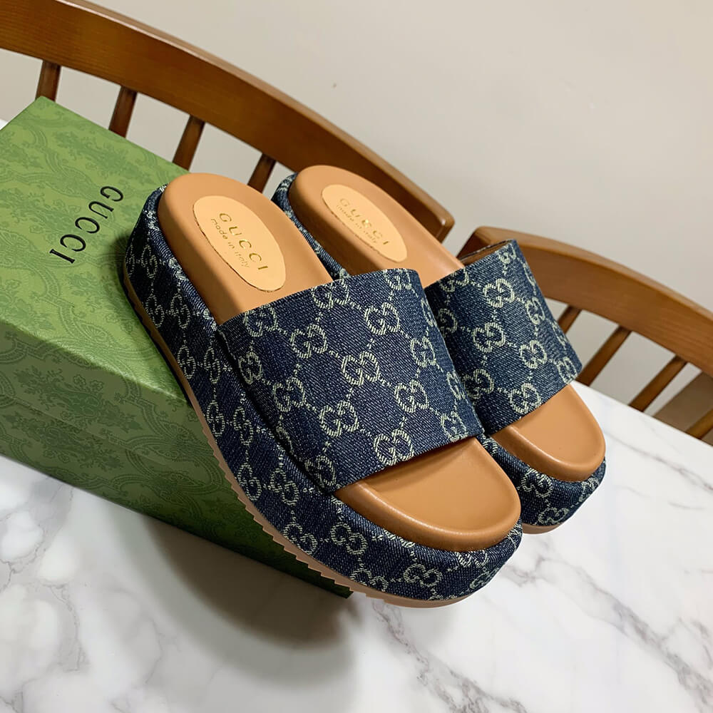 Gucci Women s platform slide sandal Shoes - Replica Luxury Bags™