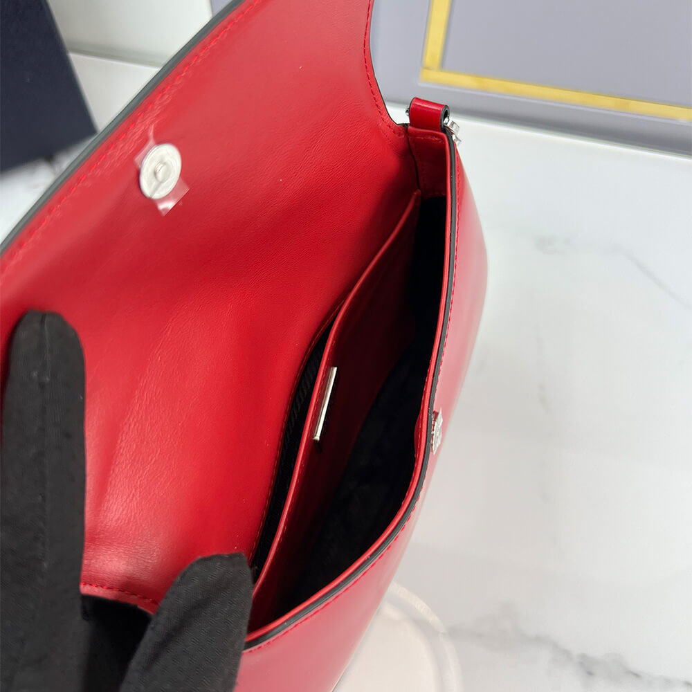 Small Prada Cleo Brushed Leather Shoulder Bag with Flap - Replica Luxury Bags™