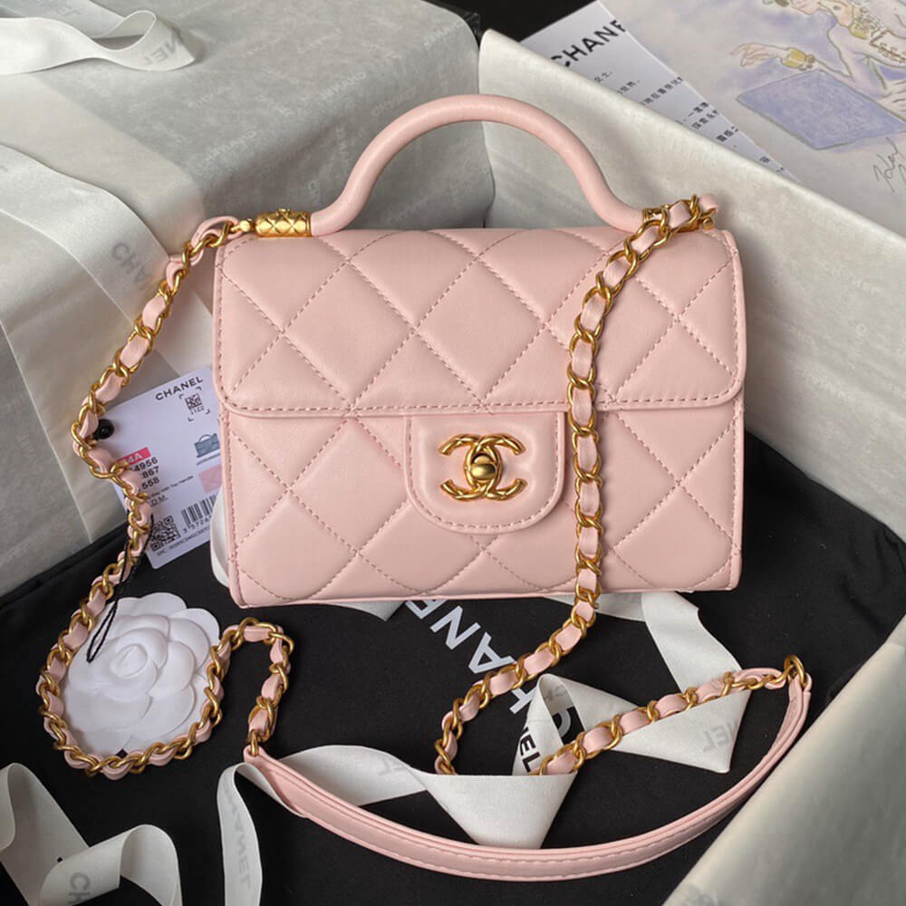 Chanel Mini Flap Bag With Top Handle - Replica Luxury Bags™