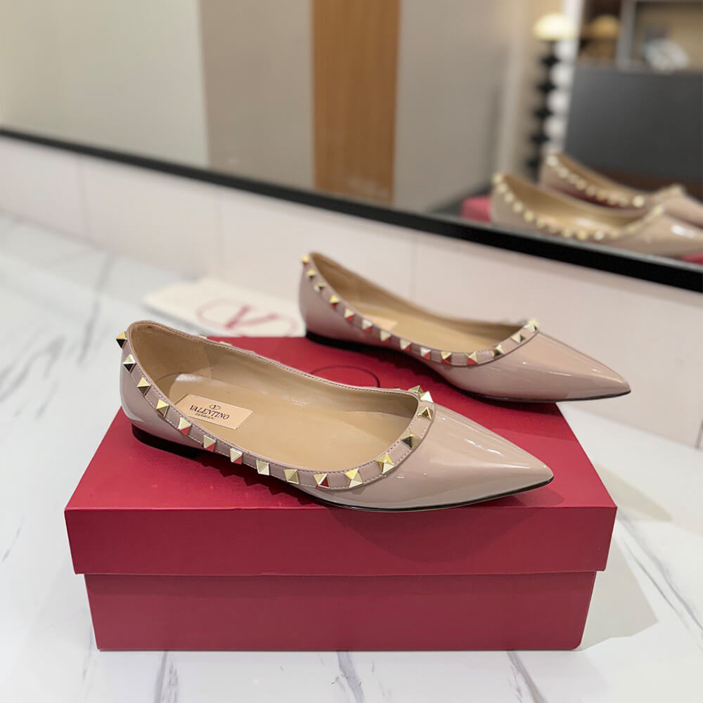 VALENTINO ROCKSTUD BALLET FLAT Shoes - Replica Luxury Bags™