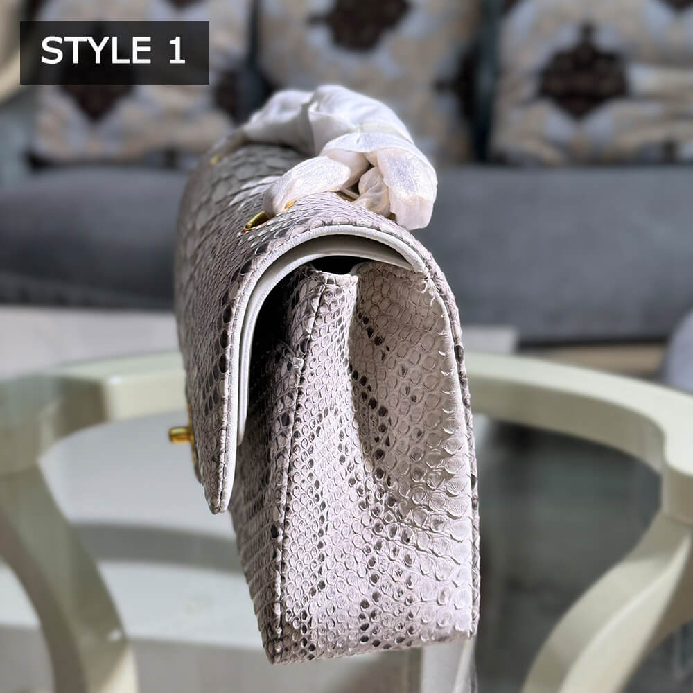 Chanel Classic Flap Medium Bag in Python - Replica Luxury Bags™