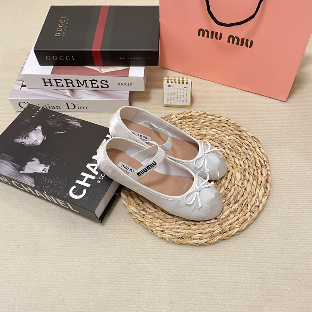 MiuMiu Satin ballerinas Shoes - Replica Luxury Bags™