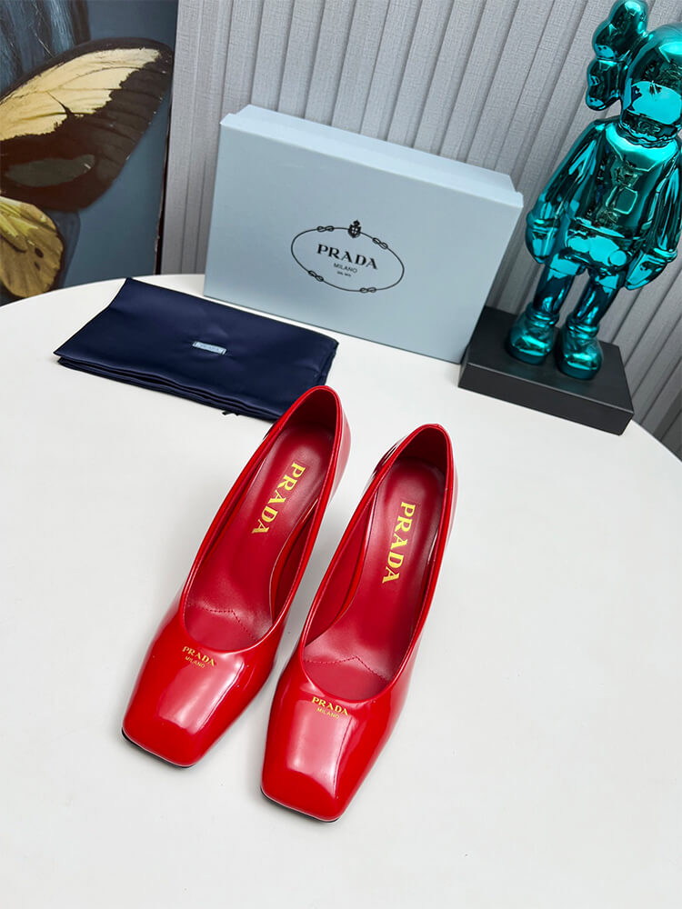 Prada Patent Leather Pumps 85mm Shoes - Replica Luxury Bags™