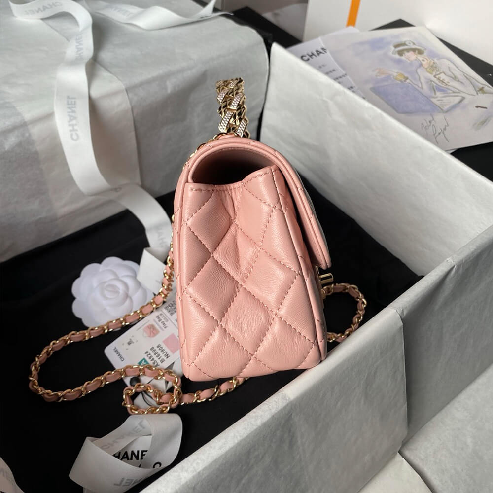 CHANEL Mini Flap Bag with Top Handle - Replica Luxury Bags™