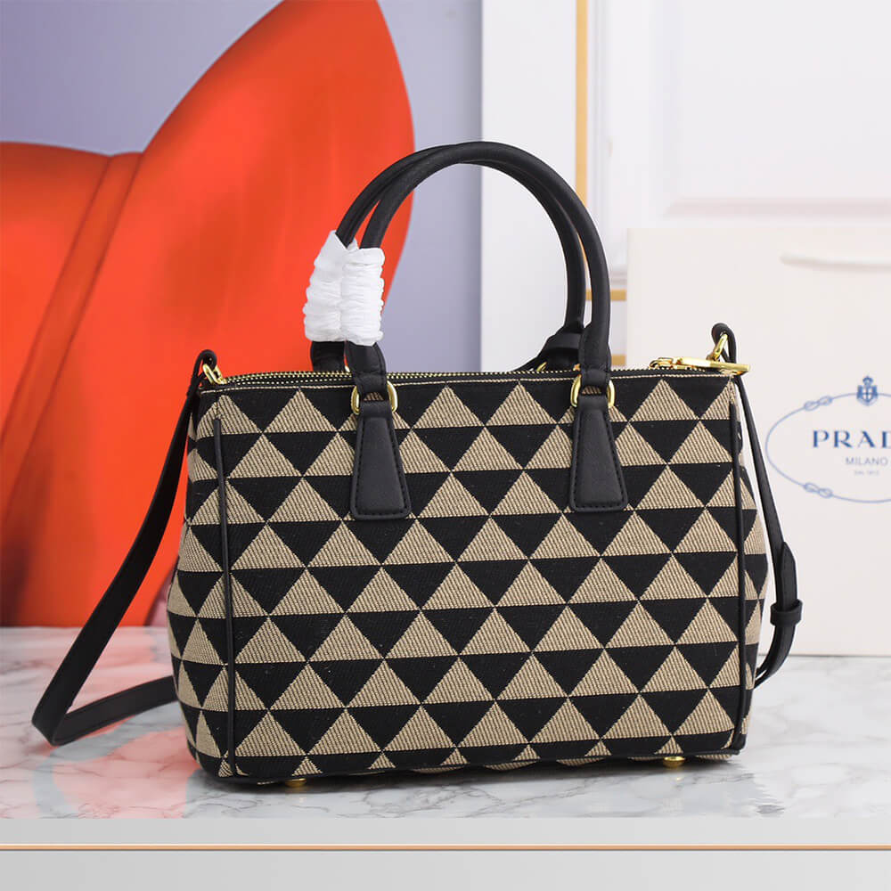 Small Prada Galleria Embroidered Fabric Bag - Replica Luxury Bags™