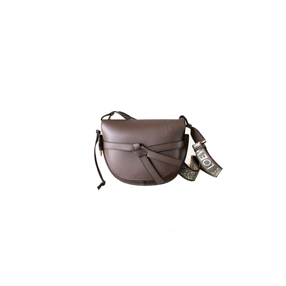 Loewe Small Gate Bag in Soft Calfskin and Jacquard - Replica Luxury Bags™