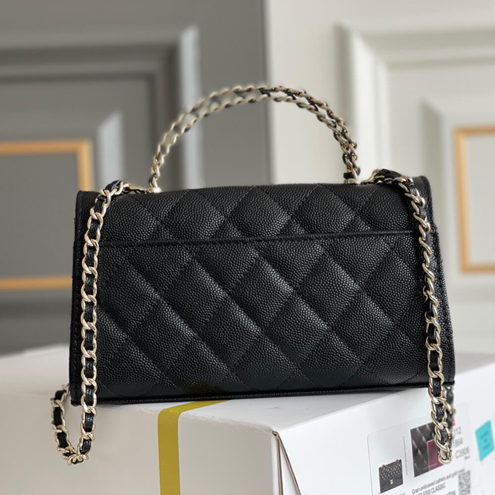 Chanel Flap Bag Phone Holder with Chain and Top Handle - Replica Luxury Bags™