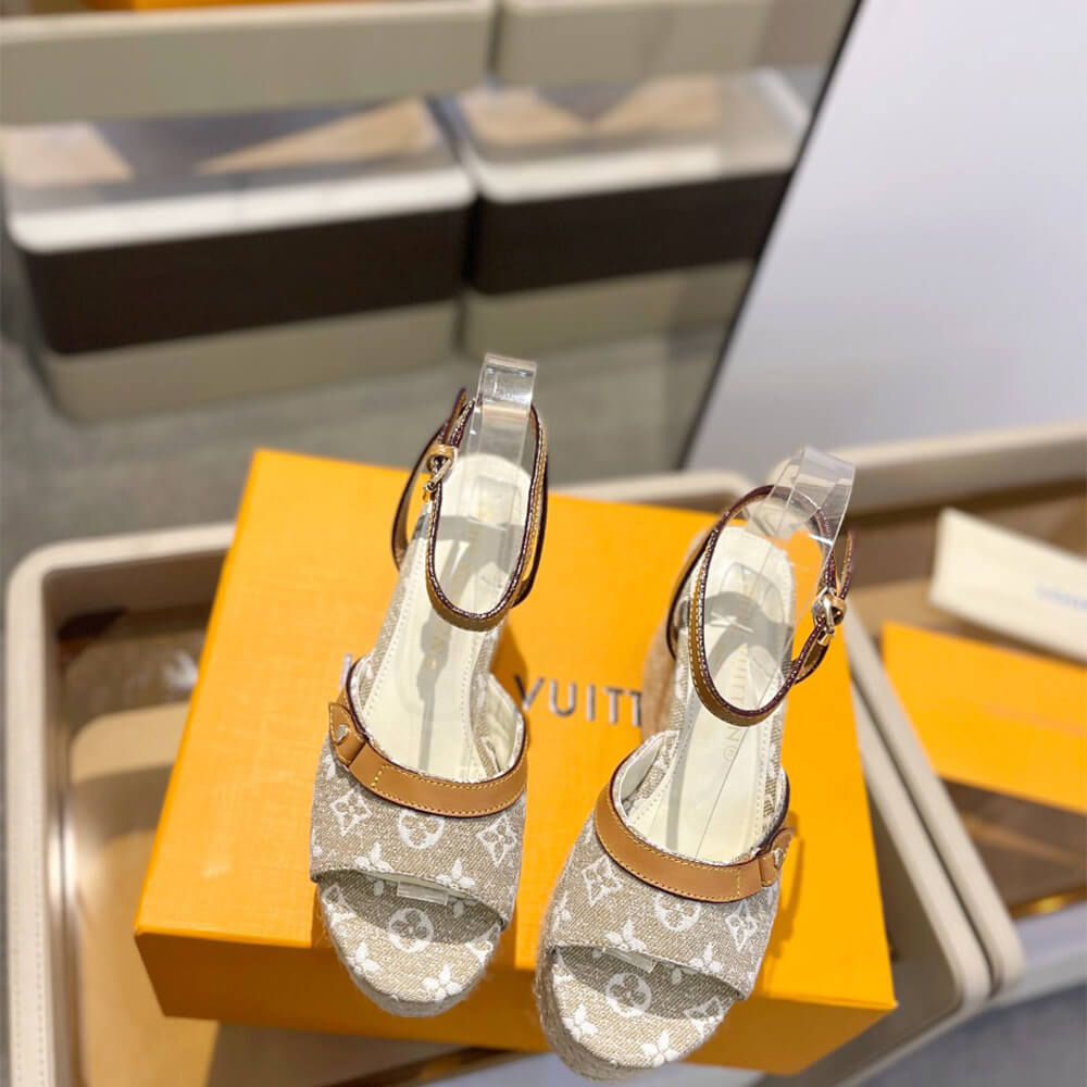 LV Helios Wedge Sandal Shoes - Replica Luxury Bags™