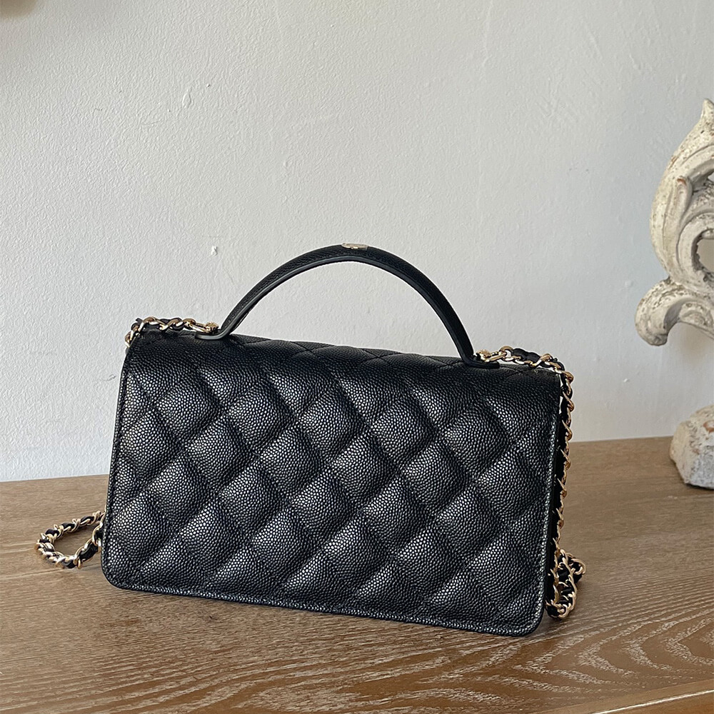 Chanel Clutch Bag With Chain and Top Handle - Replica Luxury Bags™